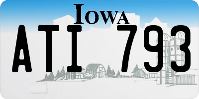 IA license plate ATI793
