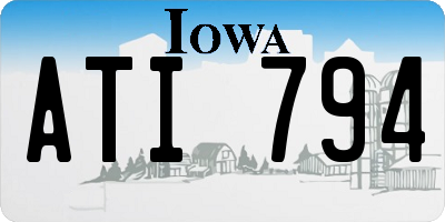 IA license plate ATI794