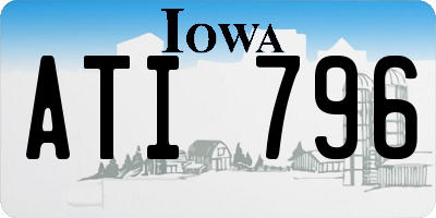 IA license plate ATI796