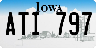 IA license plate ATI797