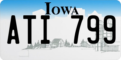 IA license plate ATI799