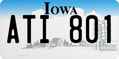 IA license plate ATI801