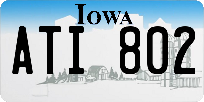 IA license plate ATI802