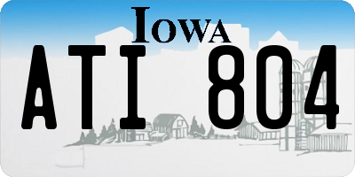 IA license plate ATI804