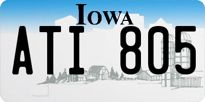 IA license plate ATI805