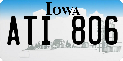 IA license plate ATI806