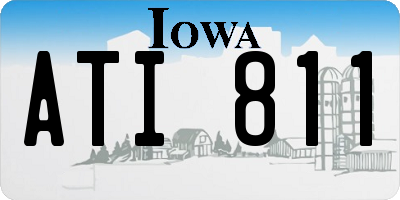 IA license plate ATI811