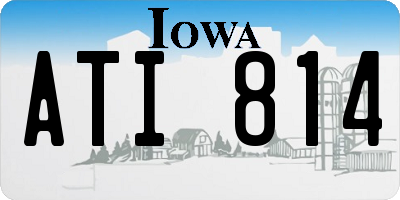 IA license plate ATI814