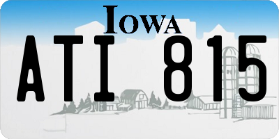 IA license plate ATI815