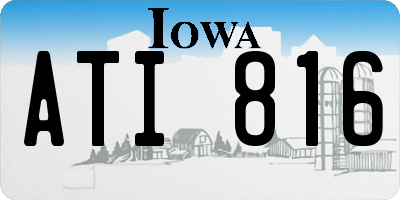 IA license plate ATI816