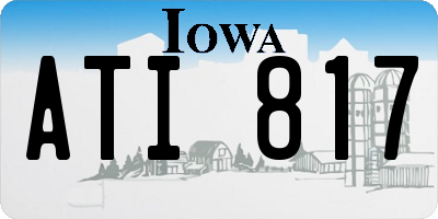 IA license plate ATI817