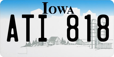 IA license plate ATI818