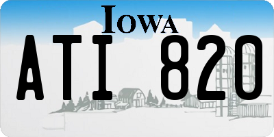 IA license plate ATI820