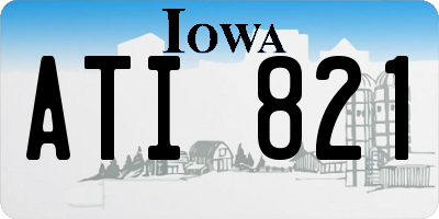 IA license plate ATI821