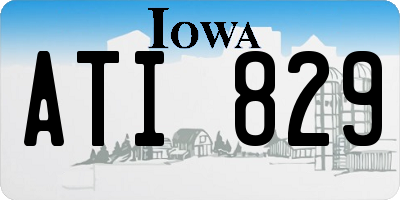 IA license plate ATI829
