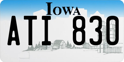 IA license plate ATI830