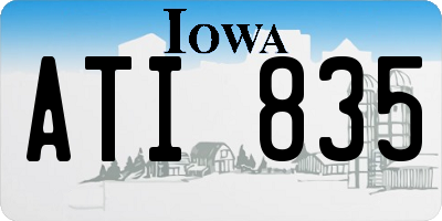 IA license plate ATI835