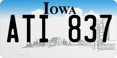 IA license plate ATI837