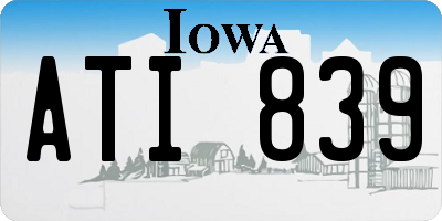 IA license plate ATI839