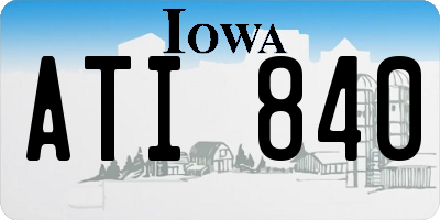 IA license plate ATI840