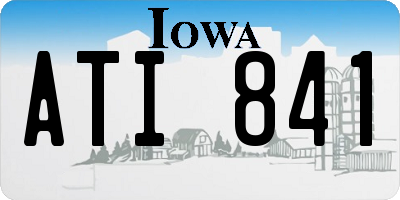 IA license plate ATI841