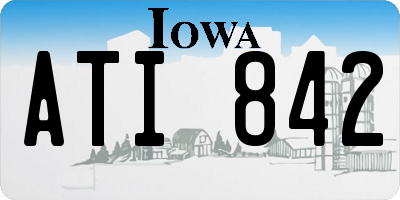 IA license plate ATI842