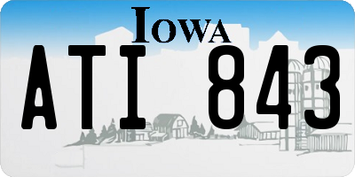 IA license plate ATI843