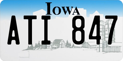 IA license plate ATI847