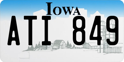 IA license plate ATI849