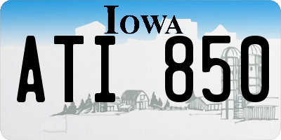 IA license plate ATI850