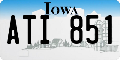 IA license plate ATI851