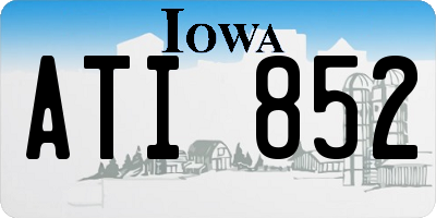 IA license plate ATI852