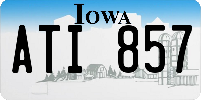 IA license plate ATI857