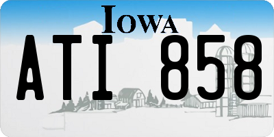 IA license plate ATI858