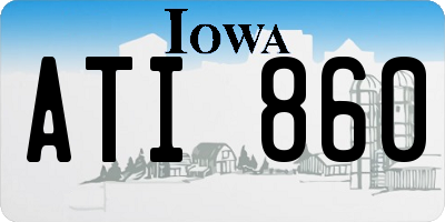 IA license plate ATI860