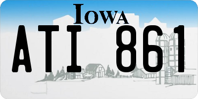 IA license plate ATI861