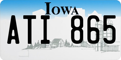 IA license plate ATI865