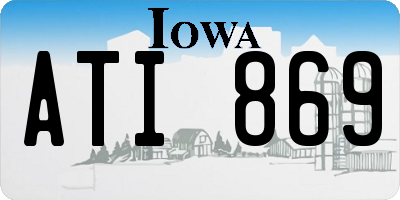 IA license plate ATI869