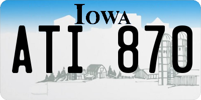 IA license plate ATI870