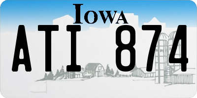 IA license plate ATI874