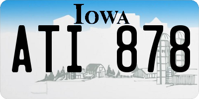 IA license plate ATI878