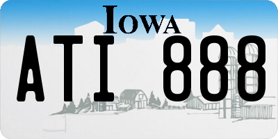 IA license plate ATI888