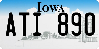 IA license plate ATI890