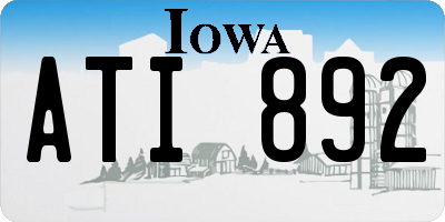 IA license plate ATI892