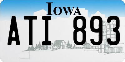 IA license plate ATI893