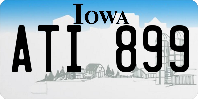 IA license plate ATI899