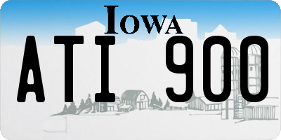 IA license plate ATI900