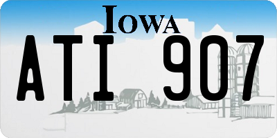 IA license plate ATI907