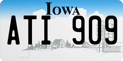 IA license plate ATI909