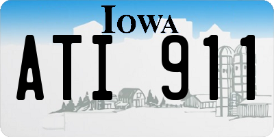 IA license plate ATI911